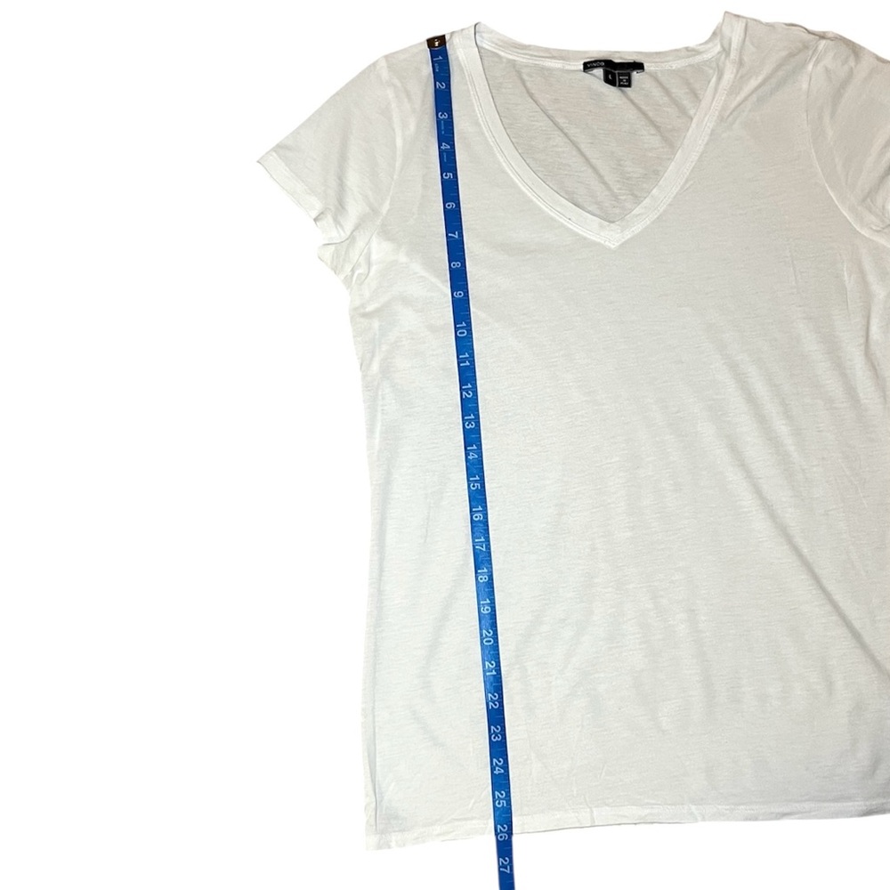 Vince white v-neck t-shirt size large - Picture 11 of 12